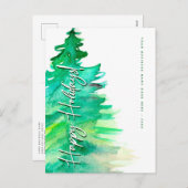 Zakelijke dank voor de kerstpine Prettige feestdag Feestdagenkaart (Voorkant / Achterkant)