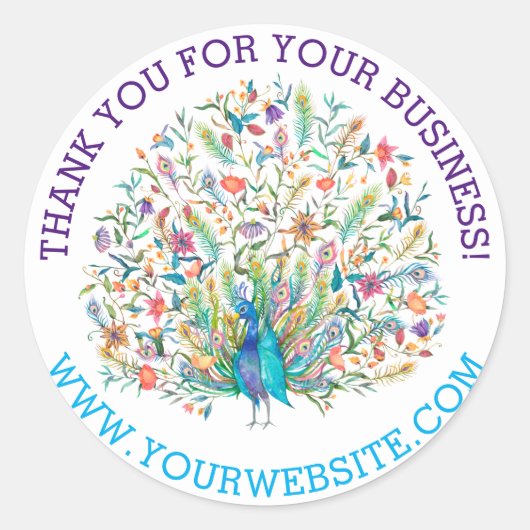 Zakelijke dank voor de rondtrekkers van uw klanten ronde sticker (Voorkant)