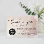 Zakelijke dank voor het plaatsen van bestellingen bedankkaart (Staand voorkant)