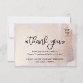 Zakelijke dank voor het plaatsen van bestellingen  bedankkaart (Voorkant)