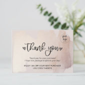 Zakelijke dank voor het plaatsen van bestellingen  bedankkaart (Staand voorkant)