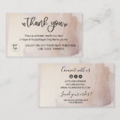 Zakelijke dank voor het plaatsen van bestellingen visitekaartje (Voorkant / Achterkant)