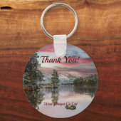 Zakelijke dank voor kerstvakantie landschap sleutelhanger (Voorkant)