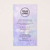 Zakelijke dank voor korting Glitter Bokeh Visitekaartje (Achterkant)