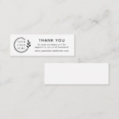 Zakelijke dank voor uw bestelling, aangepaste Logo Mini Visitekaartje (Voorkant / Achterkant)