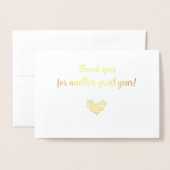 Zakelijke dank voor uw groet folie kaarten (Voorkant met envelop)