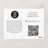 Zakelijke dank voor uw verwijzingsbevoegdheid Bu Briefkaart (Achterkant)