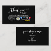 Zakelijke dank voor uw visitekaartje aanbevelingskaartje (Voorkant / Achterkant)