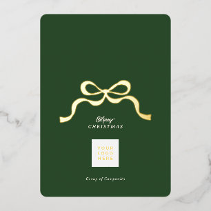 Zakelijke Dankbaarheid & Seizoenen Groeten Folie Feestdagenkaart