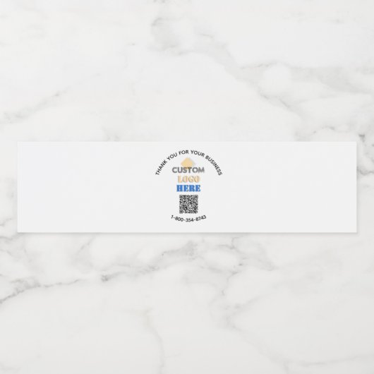 Zakelijke Dankuwel Aangepast Logo QR Code Waterfles Etiket (Enkel label)