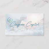 Zakelijke deal handdruk | Financiële grafieken Visitekaartje (Voorkant)