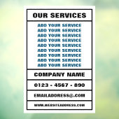 Zakelijke diensten en informatie raamsticker (Vel 3)