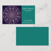 Zakelijke diensten in verband met asstrologie paar visitekaartje (Voorkant / Achterkant)