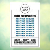 Zakelijke diensten, informatie en Logo Raamsticker (Vel 3)