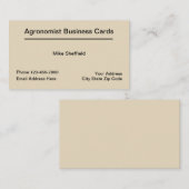 Zakelijke dienstverlening in de landbouwsector visitekaartje (Voorkant / Achterkant)