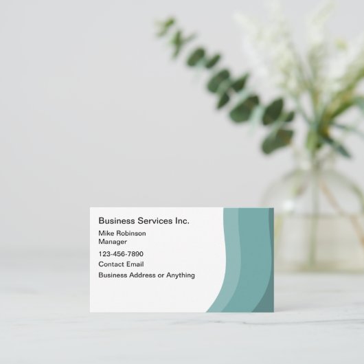 Zakelijke dienstverlening Modern Visitekaartje (Staand voorkant)