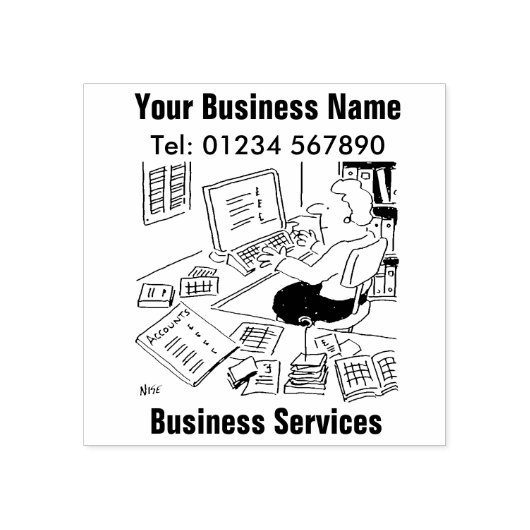 Zakelijke dienstverlening Rubberstempel (Afrduk)
