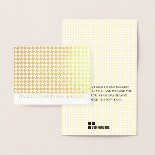 Zakelijke diversiteit houndstooth vakantie nieuwja folie kaarten (Display)