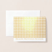 Zakelijke diversiteit houndstooth vakantie nieuwja folie kaarten (Voorkant met envelop)