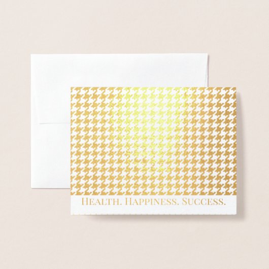 Zakelijke diversiteit houndstooth vakantie nieuwja folie kaarten (Voorkant met envelop)