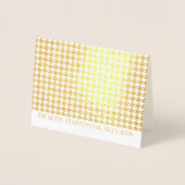 Zakelijke diversiteit houndstooth vakantie nieuwja folie kaarten (Voorkant)