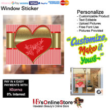 Zakelijke dozen harten venster sticker