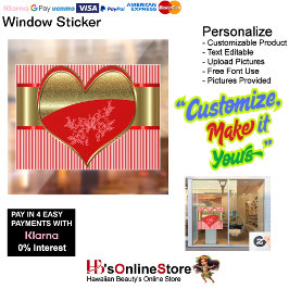 Zakelijke dozen harten venster sticker