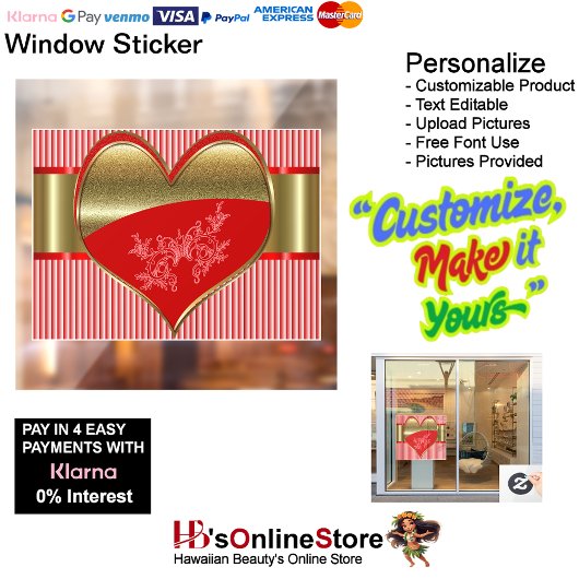 Zakelijke dozen van harten Ruitsticker Raamsticker