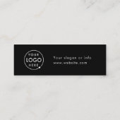 Zakelijke Drink Voucher | Black Event Logo Kaart Mini Visitekaartje (Achterkant)