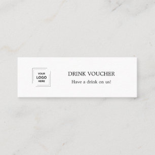 Zakelijke Drink Voucher   Kaart bedrijfsuiteveneme Mini Visitekaartje