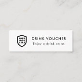 Zakelijke Drink Voucher | Logo bedrijfsuitkomst Mini Visitekaartje (Voorkant)