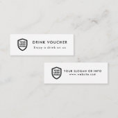 Zakelijke Drink Voucher | Logo bedrijfsuitkomst Mini Visitekaartje (Voorkant / Achterkant)