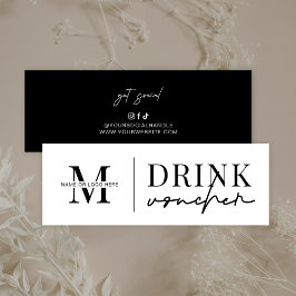 Zakelijke Drink Voucher Zakelijk Evenement Bar Tic Mini Visitekaartje