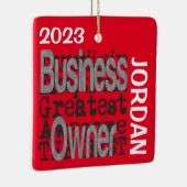 Zakelijke eigenaar Buitengewoon AANGEPAST Keramisch Ornament (Rechts)