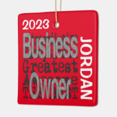 Zakelijke eigenaar Buitengewoon AANGEPAST Keramisch Ornament (Links)