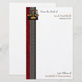 Zakelijke Elegance Attorney Stationery Briefpapier (Voorkant / Achterkant)