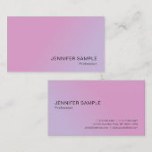Zakelijke elegante roze Paarse moderne Sjabloon Visitekaartje (Voorkant / Achterkant)