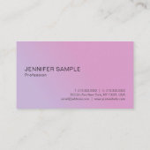 Zakelijke elegante roze Paarse moderne Sjabloon Visitekaartje (Achterkant)