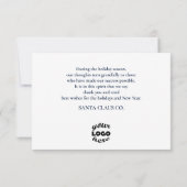 Zakelijke, elegante, unieke feestdag-Kaart Bedankkaart (Achterkant)