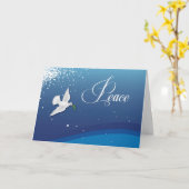 Zakelijke Elegante Vrede op Blauwe Kerstmis met Du Kaart (Gele Bloem)