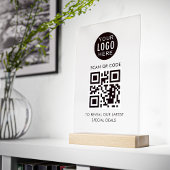 Zakelijke en Logo QR-code minimalistisch Acryl Bord