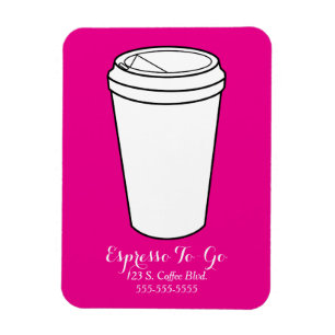 Zakelijke espresso om mee te nemen magneet