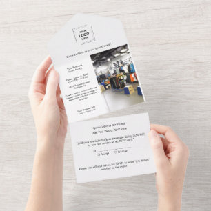 Zakelijke Evenement Minimalistische Professionel All In One Uitnodiging