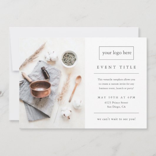 Zakelijke evenement | Moderne professionele foto Kaart (Voorkant)