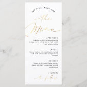 Zakelijke Evenementen Gouden Effect Script Bedrijf Menu (Voorkant)