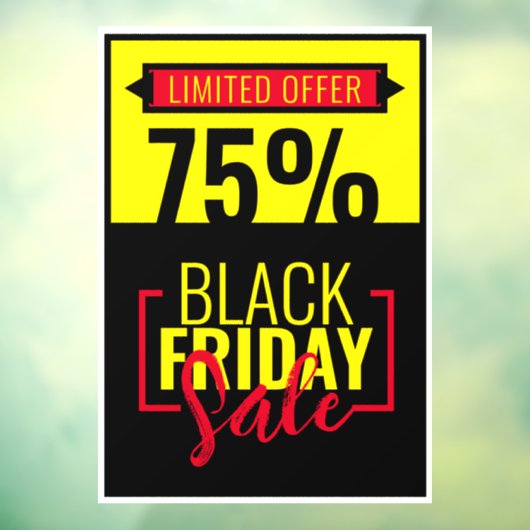 Zakelijke evenementen Winkelkorting Black Friday Raamsticker (Vel 3)