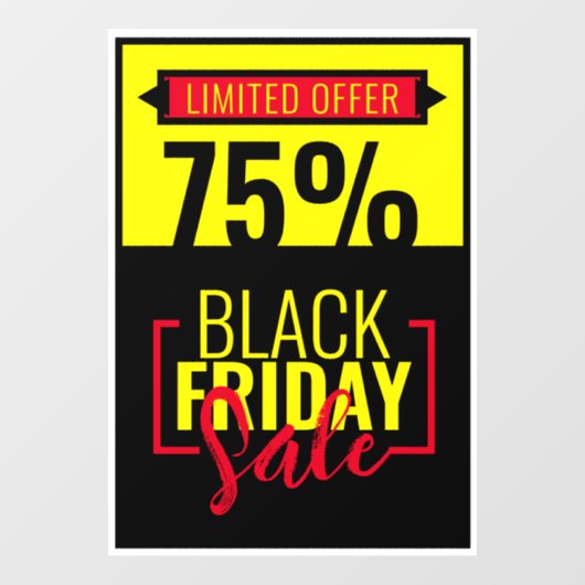Zakelijke evenementen Winkelkorting Black Friday Raamsticker (Vel)