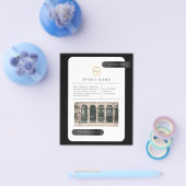 Zakelijke evenementen Zwart professioneel minimali Flyer (Enkel)