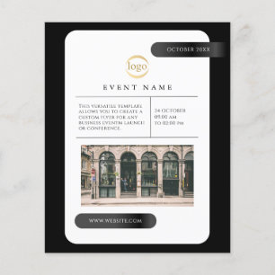 Zakelijke evenementen Zwart professioneel minimali Flyer
