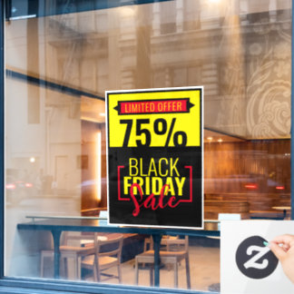 Zakelijke evenementenwinkel korting Black Friday  Raamsticker
